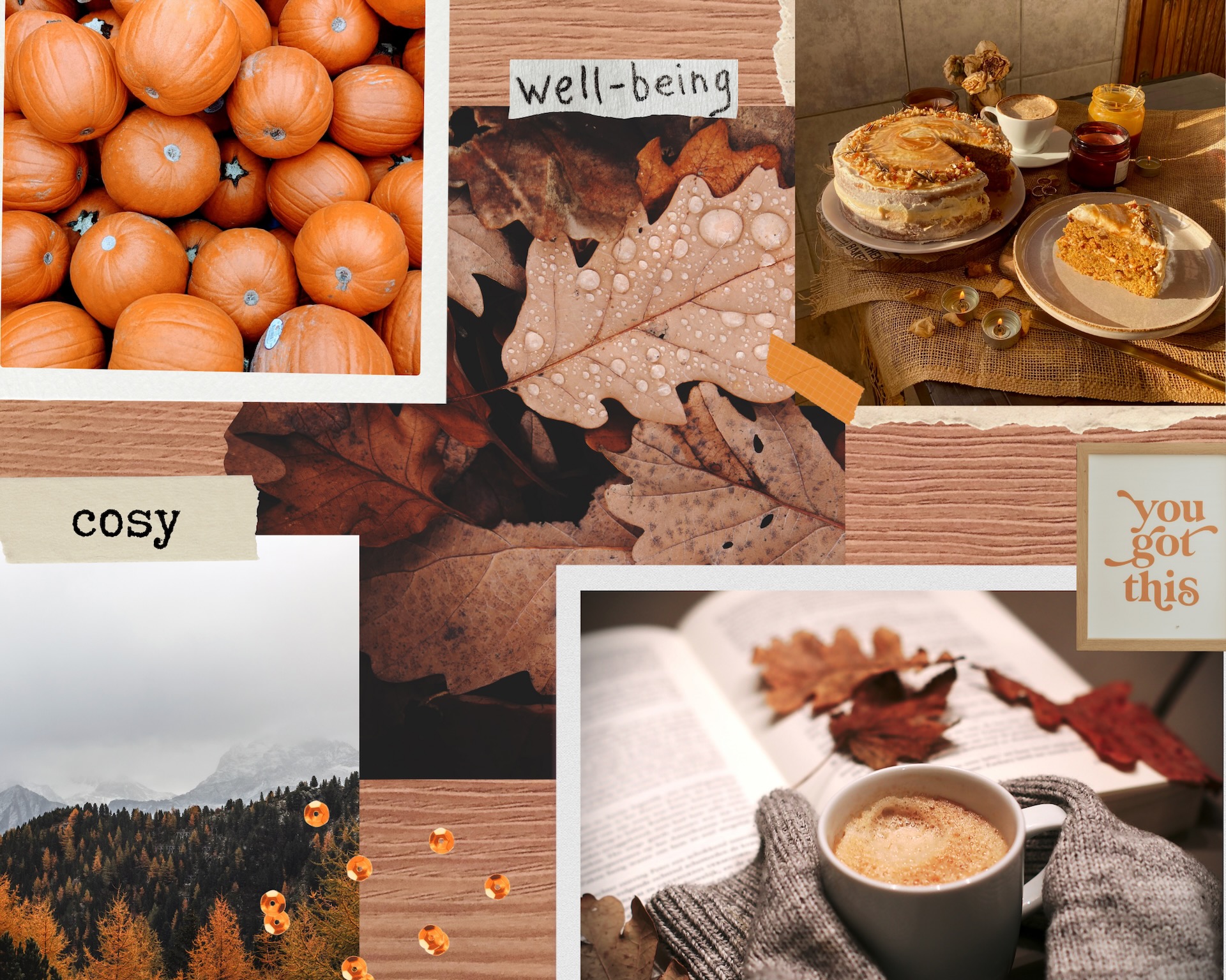 Automne Moodboard saisonnier Bien-être Lifestyle Hello June hellojune.be